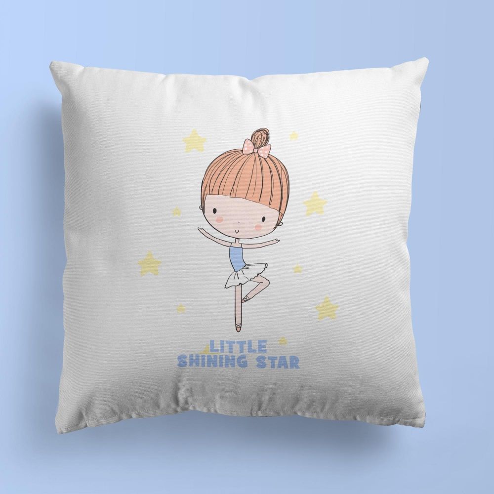 Ballerina Throw Pillow For Nurseries & Kid's Rooms - Prima Ballerina