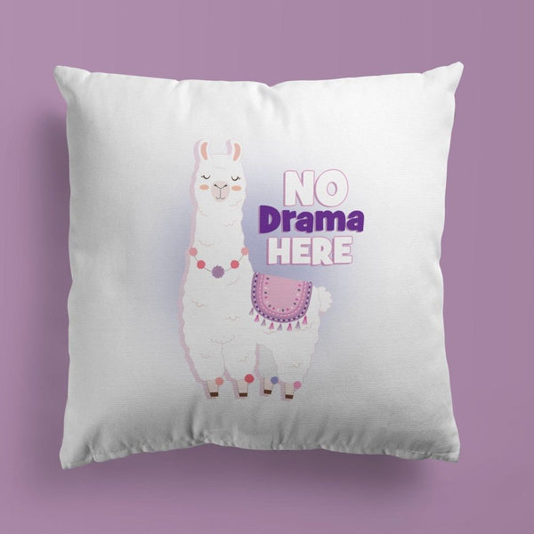 Llama Throw Pillow For Nurseries & Kid's Rooms - No Drama Llama