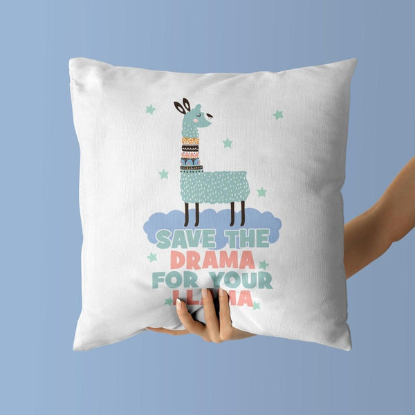 Llama Throw Pillow For Nurseries & Kid's Rooms - Save Your Drama
