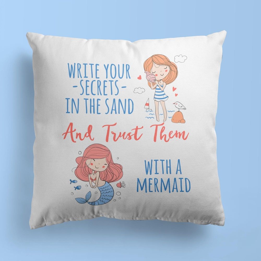 Mermaid Throw Pillow For Nurseries & Kid's Rooms - Mermaid Whisperer