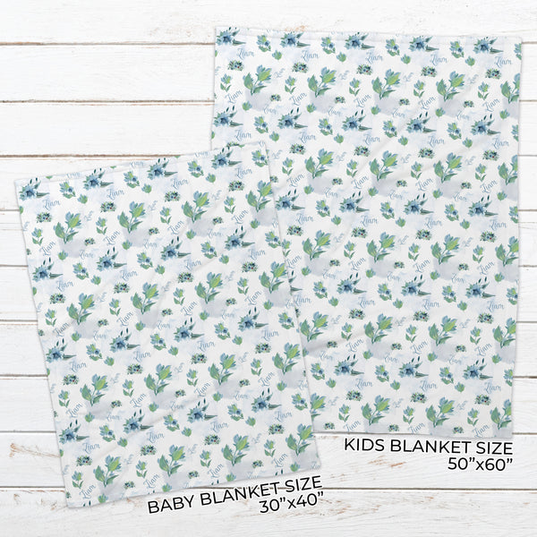 Personalized Blooms Name Blanket for Babies & Kids - Gems of Bloom
