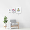 Nautical Wall Art | Set of 3 | Collection: Waves Are Calling | For Nurseries & Kid's Rooms