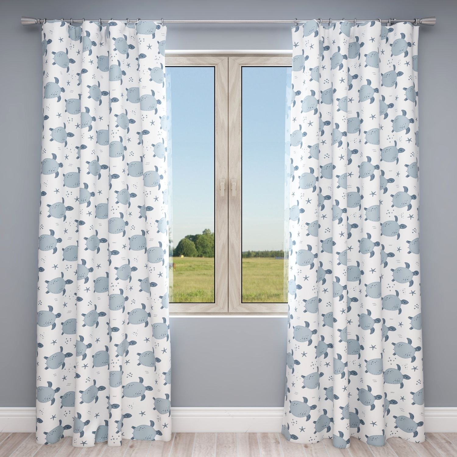 Sea Turtle Kids & Nursery Blackout Curtains - Life in a Shell