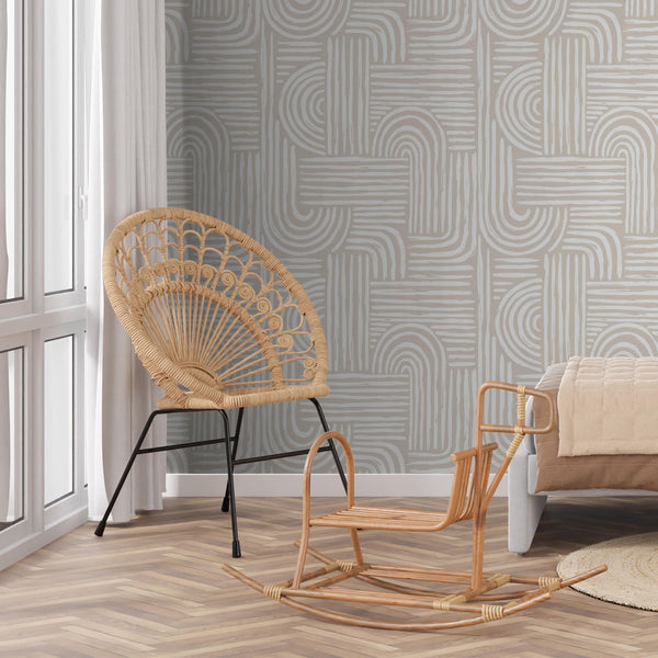 Peel & Stick or Traditional Wallpaper - Lines and Loops