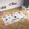 Personalized Mermaid Area Rug for Nurseries and Kid's Rooms - Salty Hair