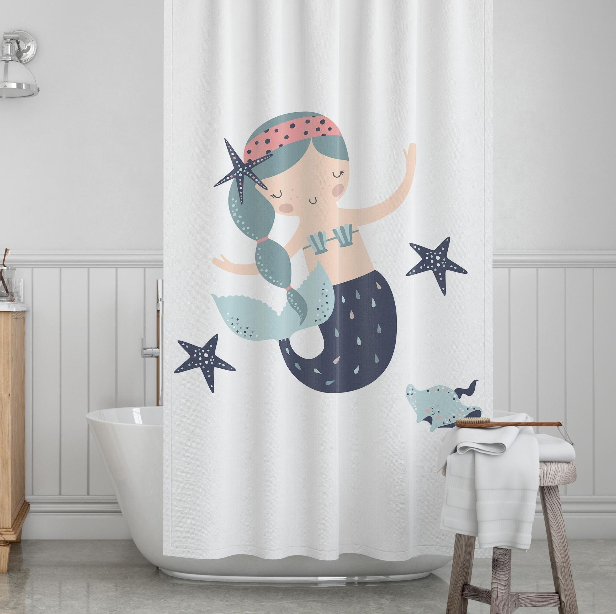 Mermaids Kids' Shower Curtains - Salty Hair