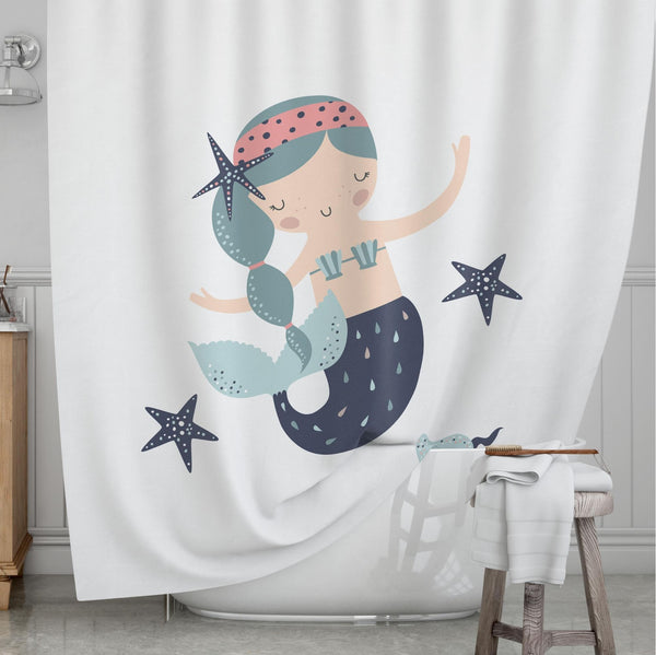 Mermaids Kids' Shower Curtains - Salty Hair