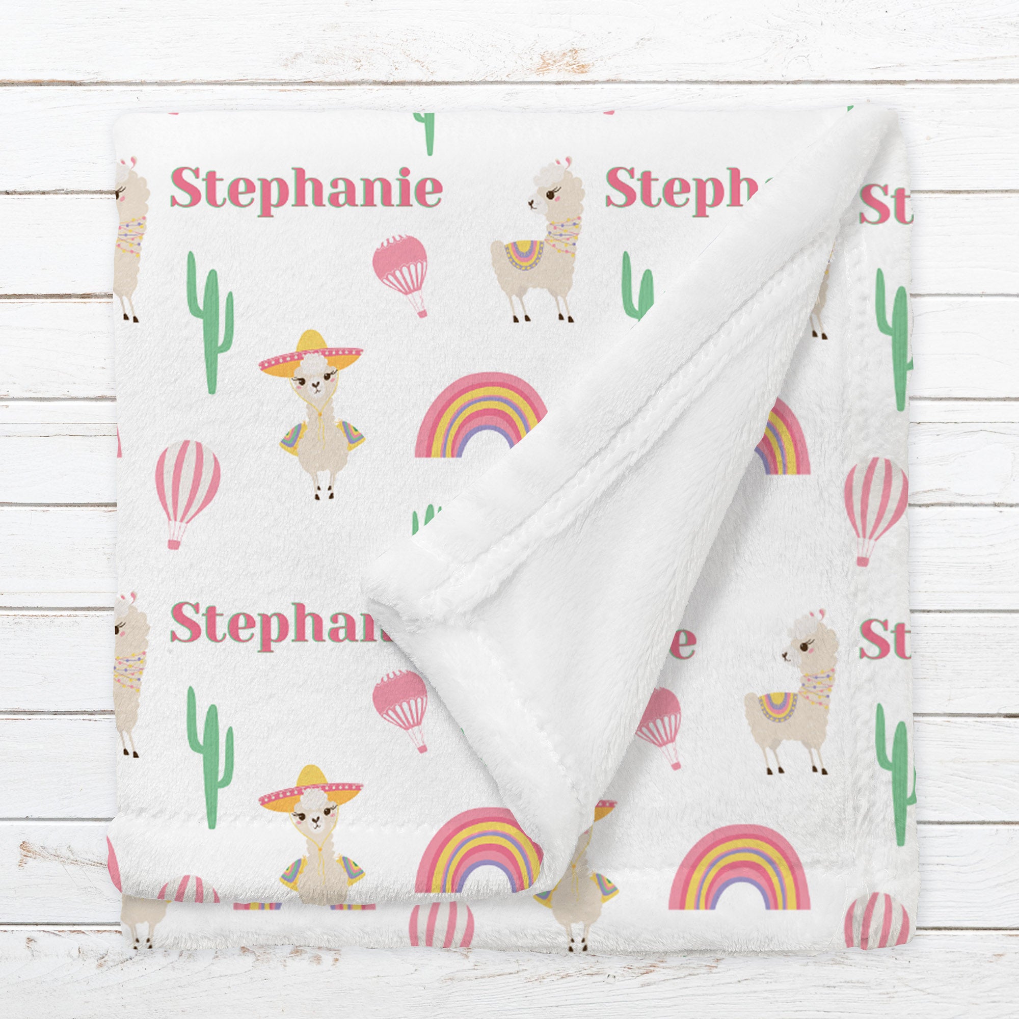 Personalized Llama Blanket for Babies, Toddlers and Kids - Llama’s Picnic