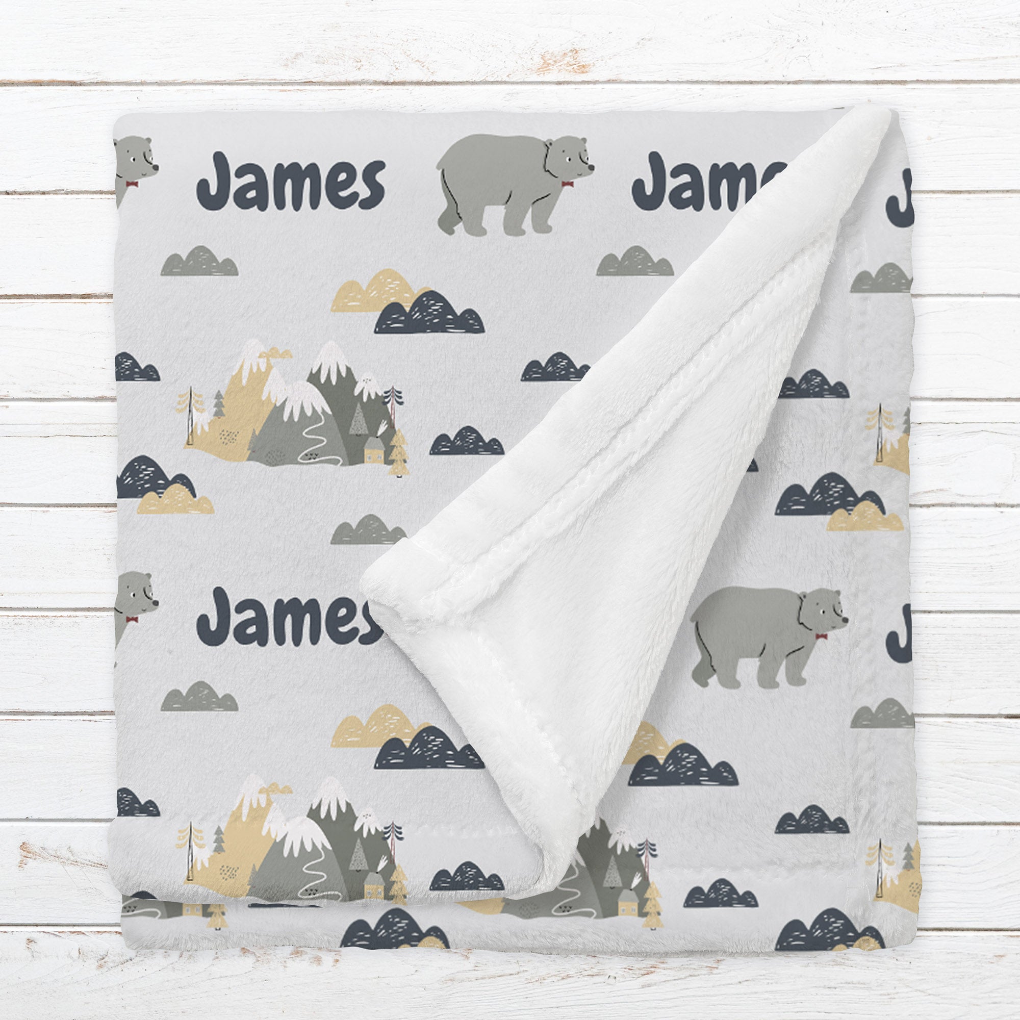 Personalized Adventure Blanket for Babies, Toddlers and Kids - Grizzly’s Stroll
