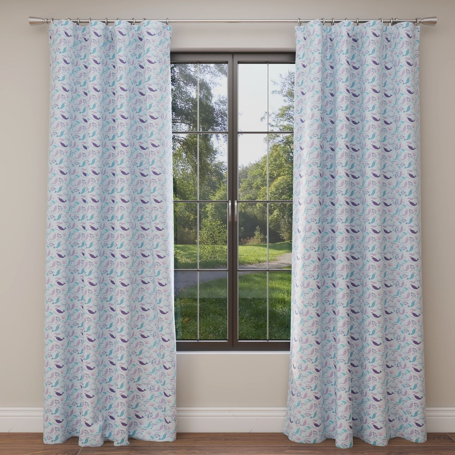 Mermaids Kids & Nursery Blackout Curtains - Mermaids Girly Blue