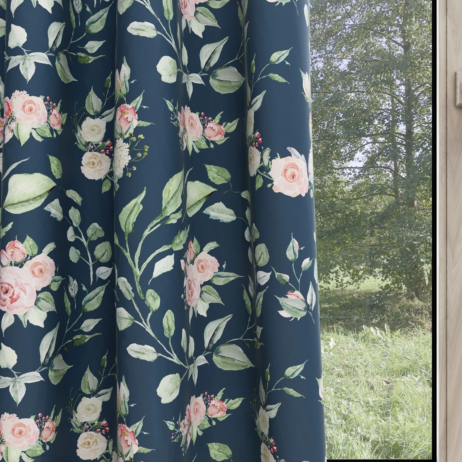 Floral Kids & Nursery Blackout Curtains - Midnight Roses