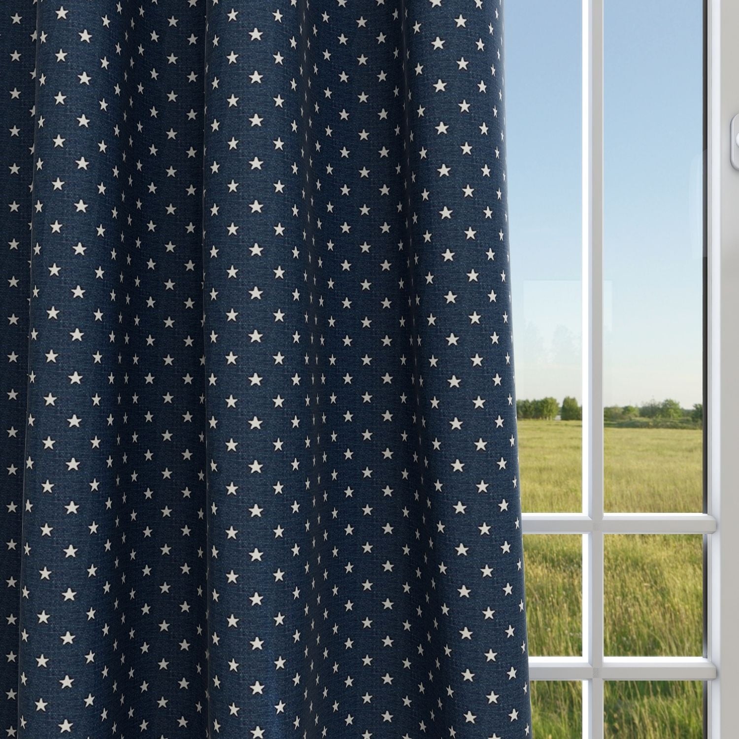 Mini Star Navy Kids Curtains