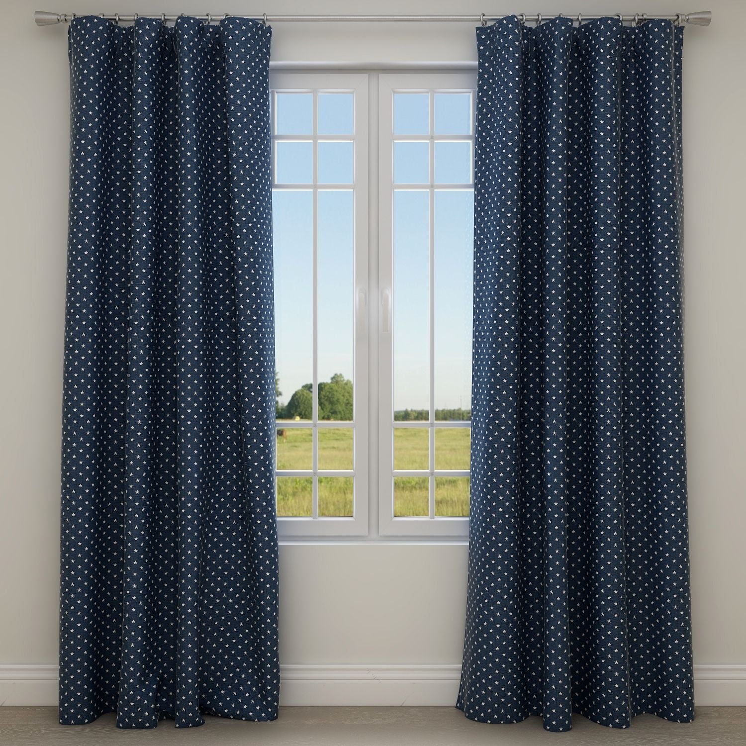 Mini Star Navy Kids Curtains