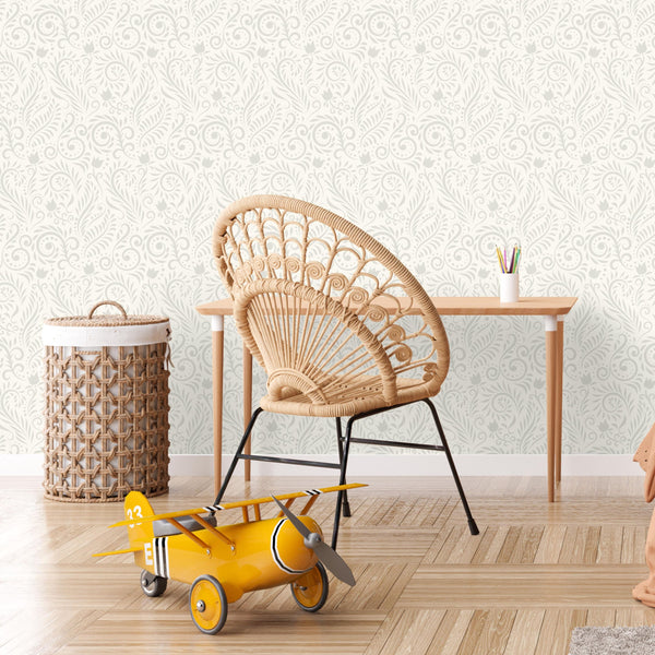 Peel and Stick or Traditional Wallpaper - Misty Garden