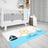 Personalized Nautical Area Rug for Nurseries and Kid's Rooms - Smooth Sailing