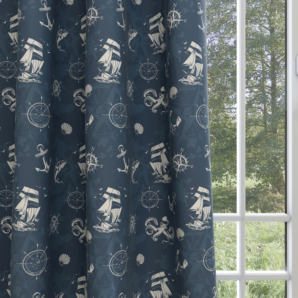 Nautical Kids & Nursery Blackout Curtains - Anchor's Away