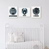 Animals Wall Art | Set of 3 | Collection:  Animal Inspiration | For Nurseries & Kid's Rooms