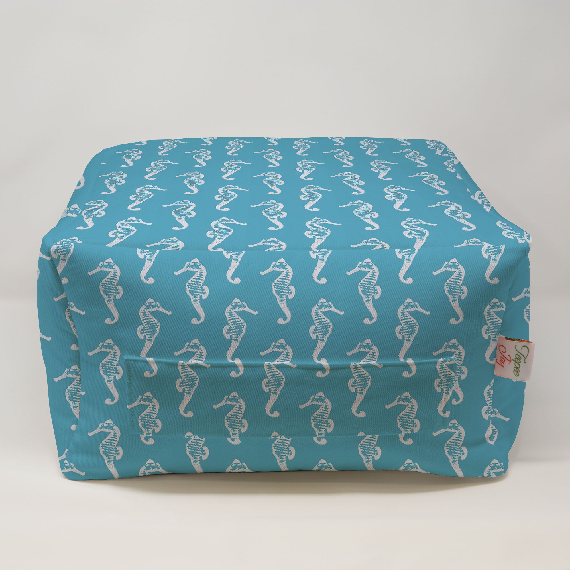 Kids Pouf - Sea Horse Ocean