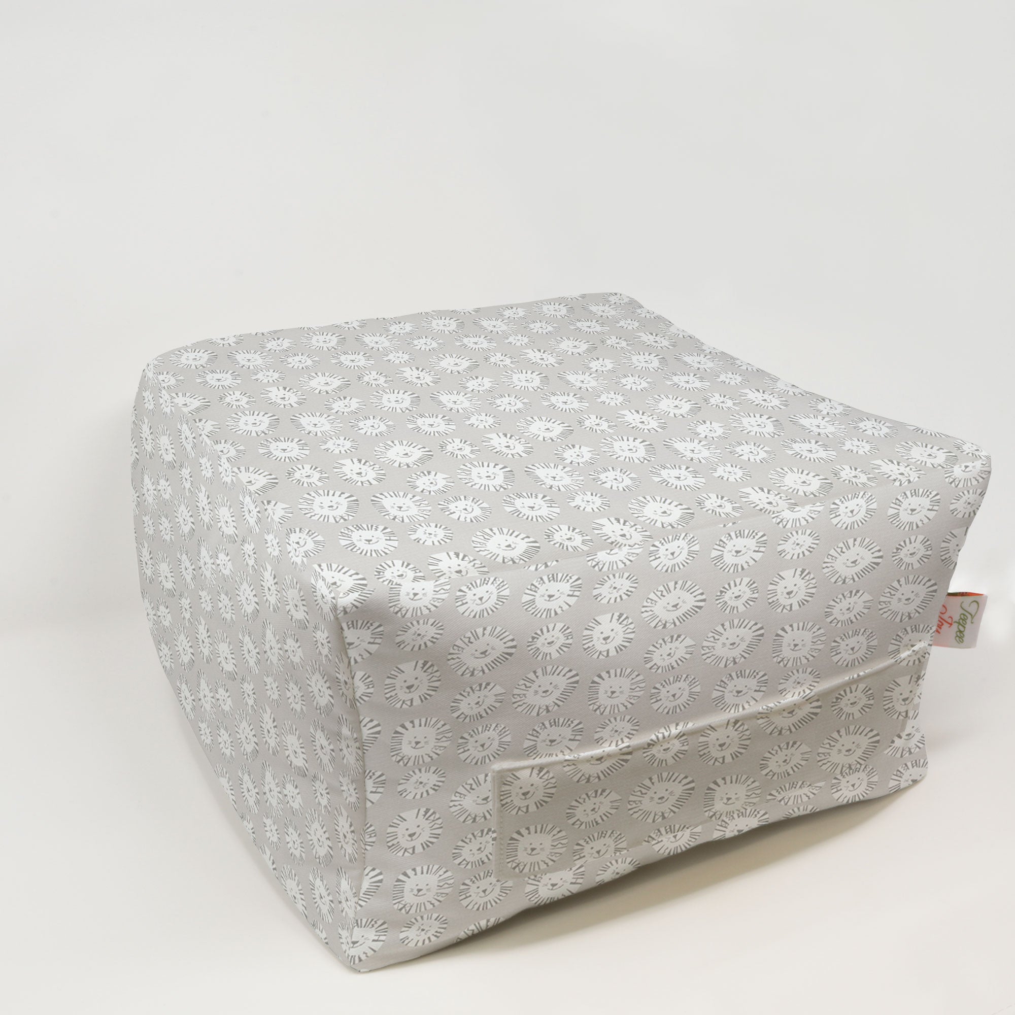 Kids Pouf - Lazy Lion French Gray