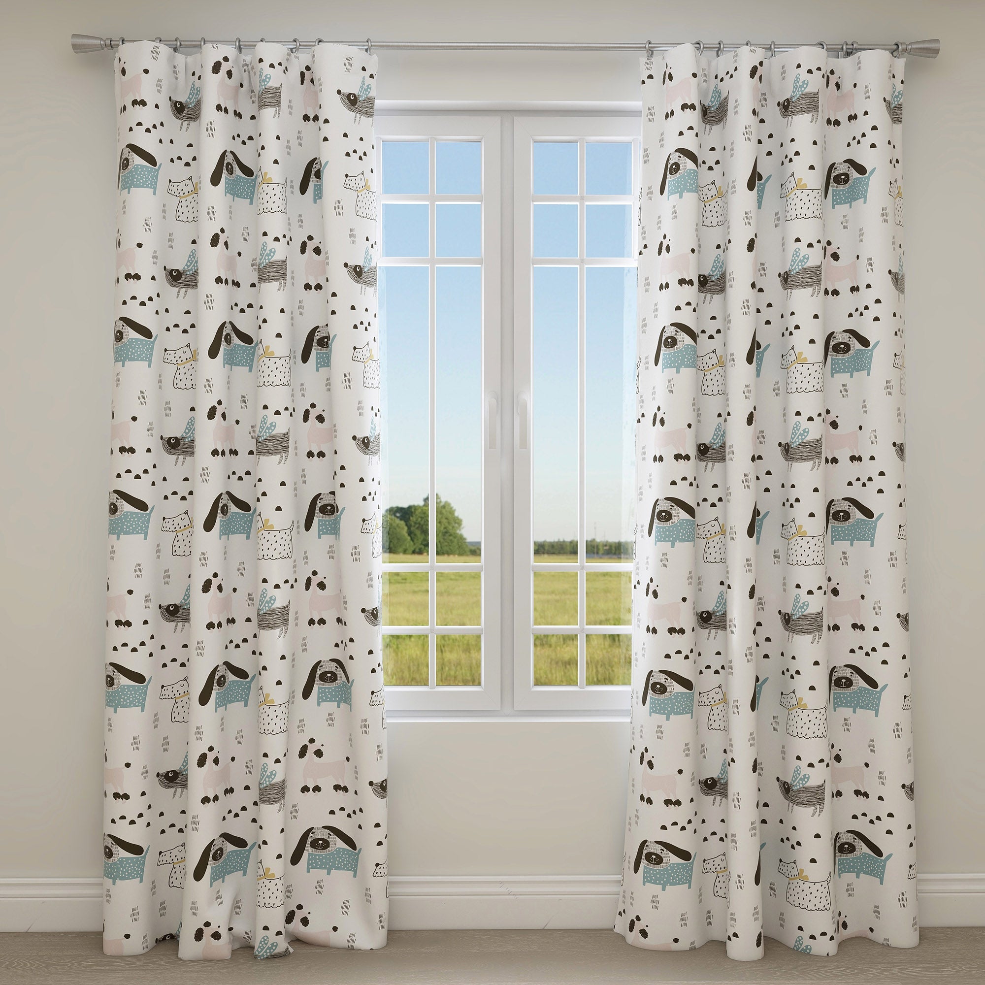 Dogs Kids & Nursery Blackout Curtains - Paw-sitive