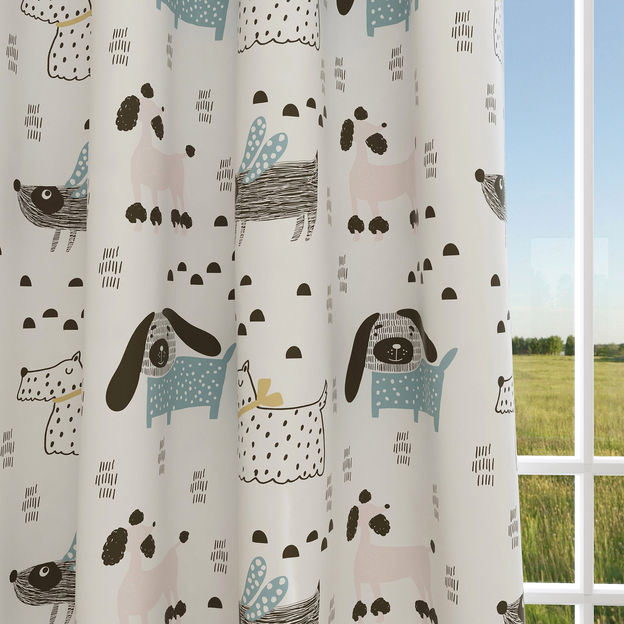 Dogs Kids & Nursery Blackout Curtains - Paw-sitive