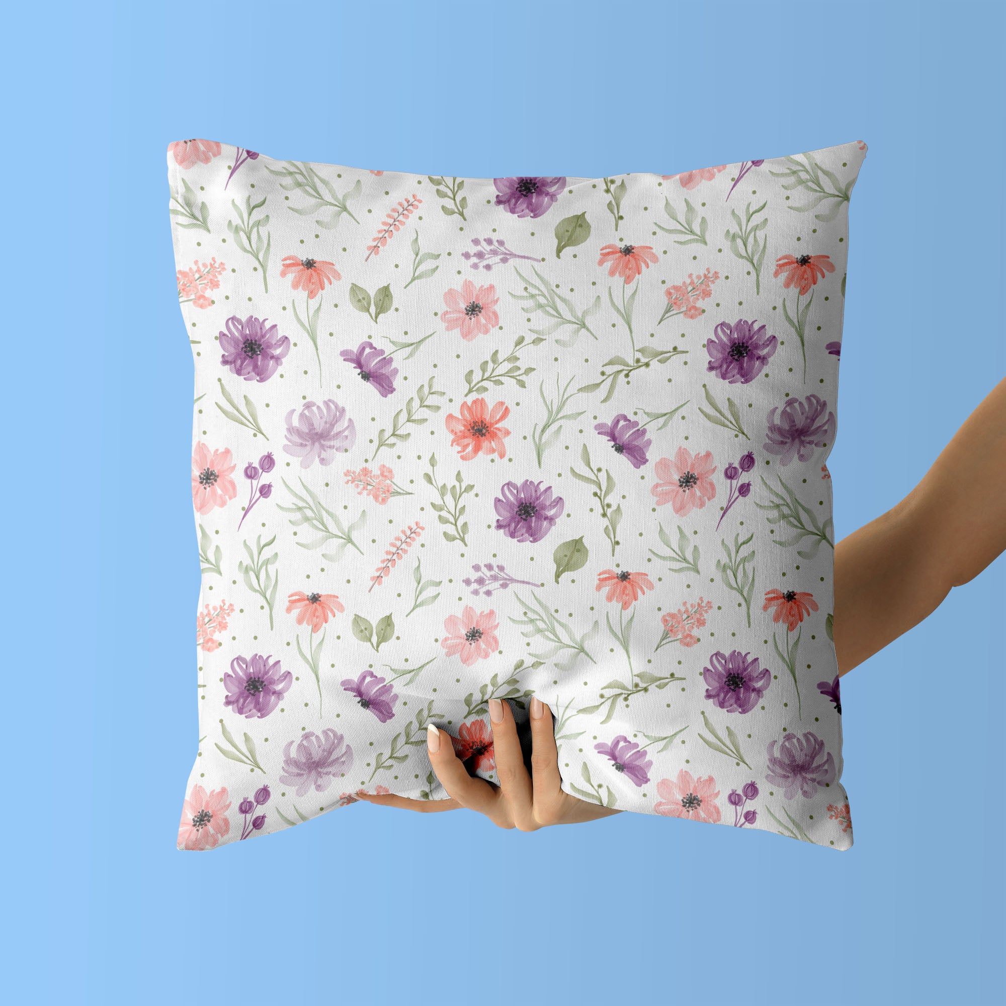 Floral Kids & Nursery Throw Pillow - Blooming Tales