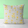 Floral Kids & Nursery Throw Pillow - Yellow Tulles