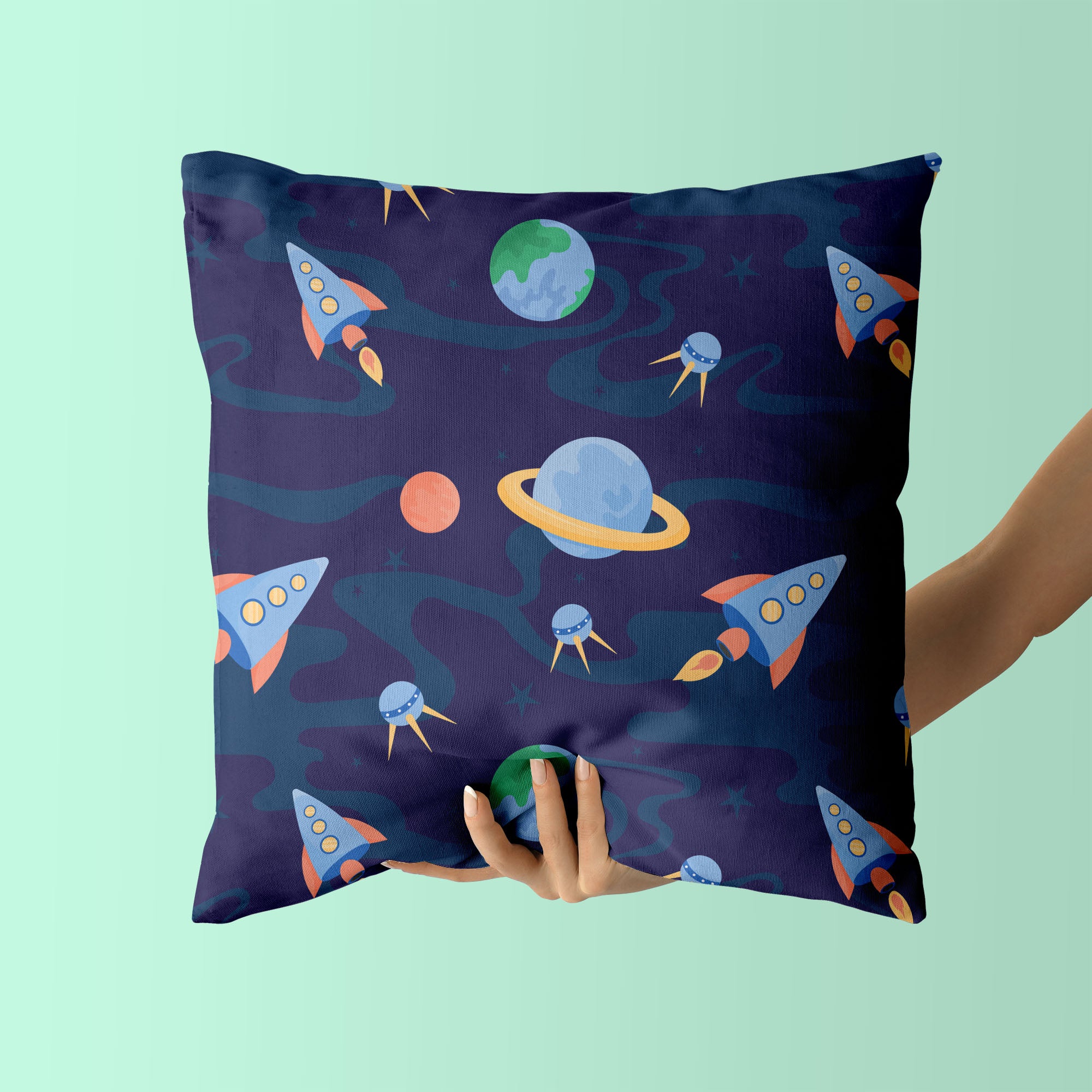 Space Kids & Nursery Throw Pillow - Light Years Away