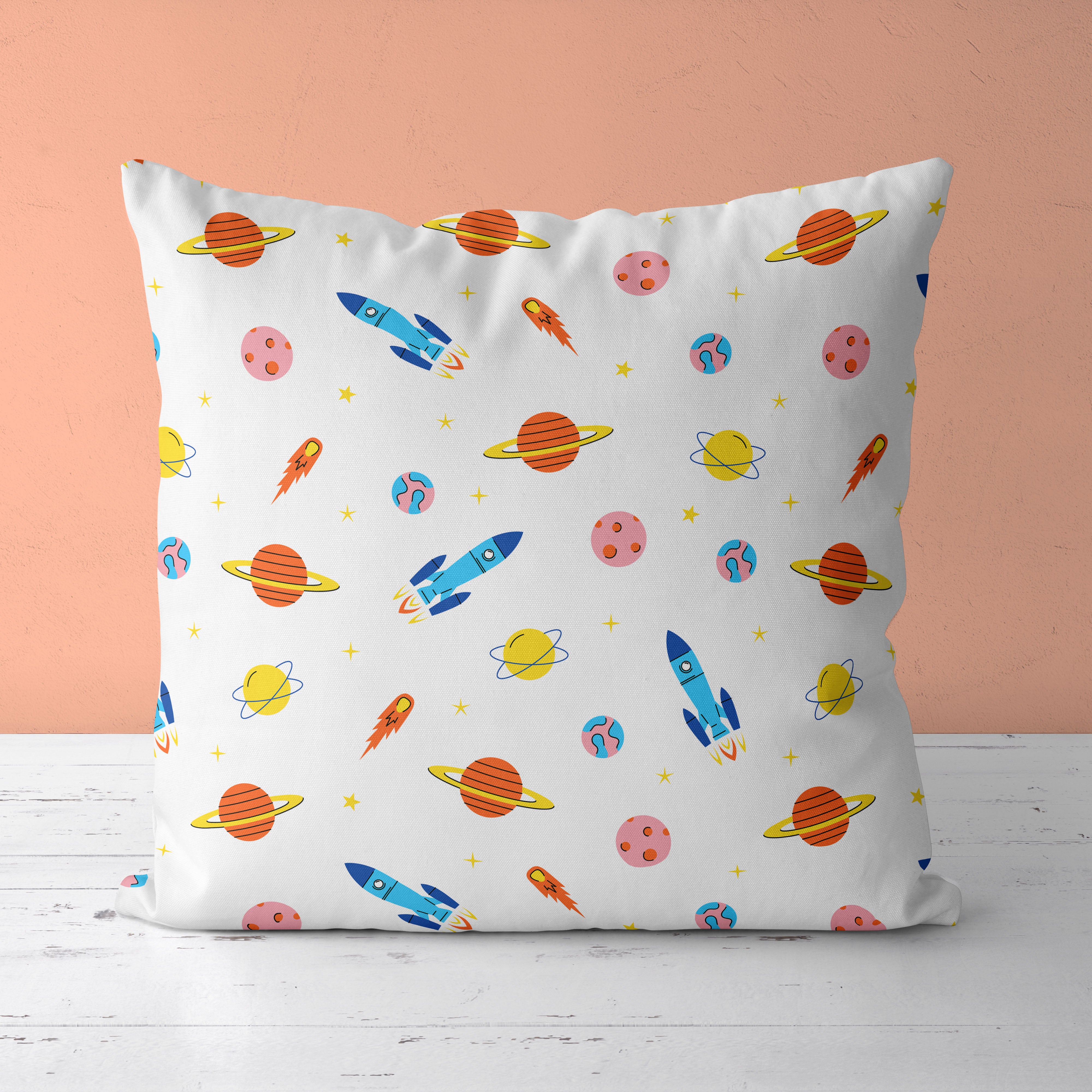 Space Kids & Nursery Throw Pillow - Planet Dense