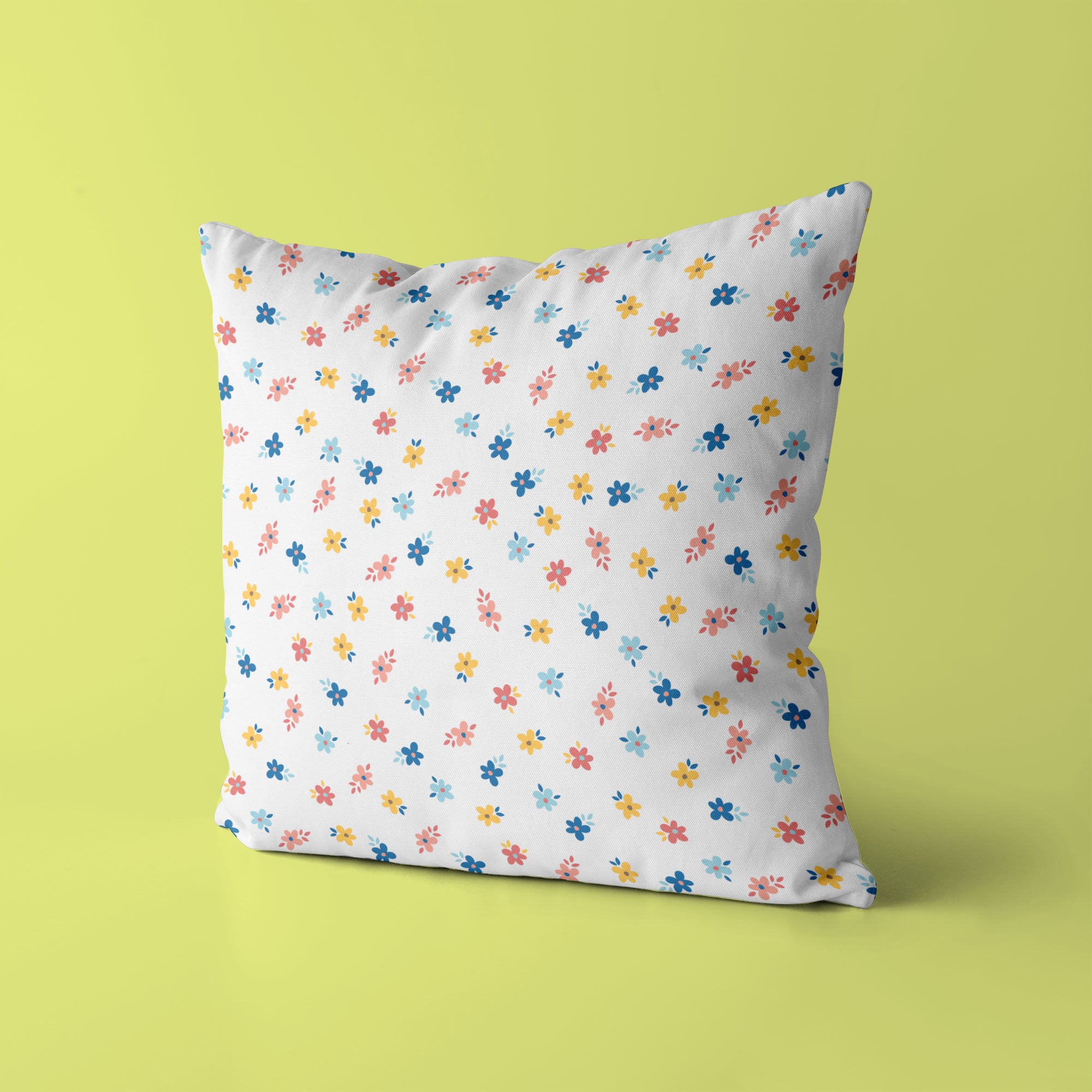 Floral Kids & Nursery Throw Pillow - Itsy-bitsy Floras