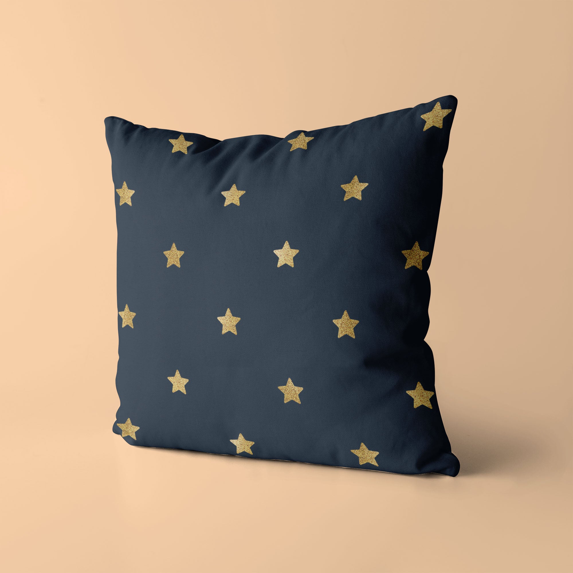 Stars Kids & Nursery Throw Pillow - Golden Stars