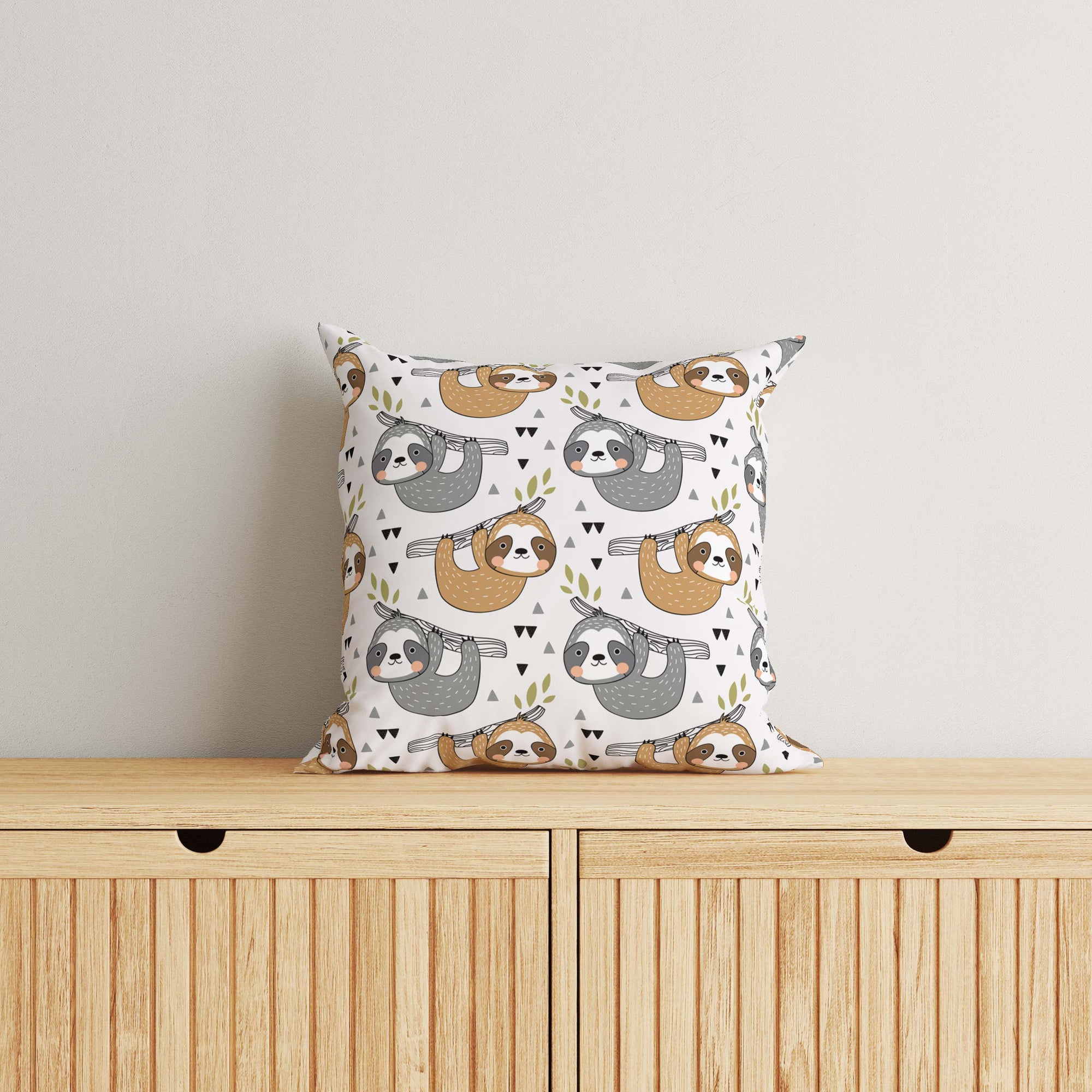 Sloth Kids & Nursery Throw Pillow - Rise and Shine