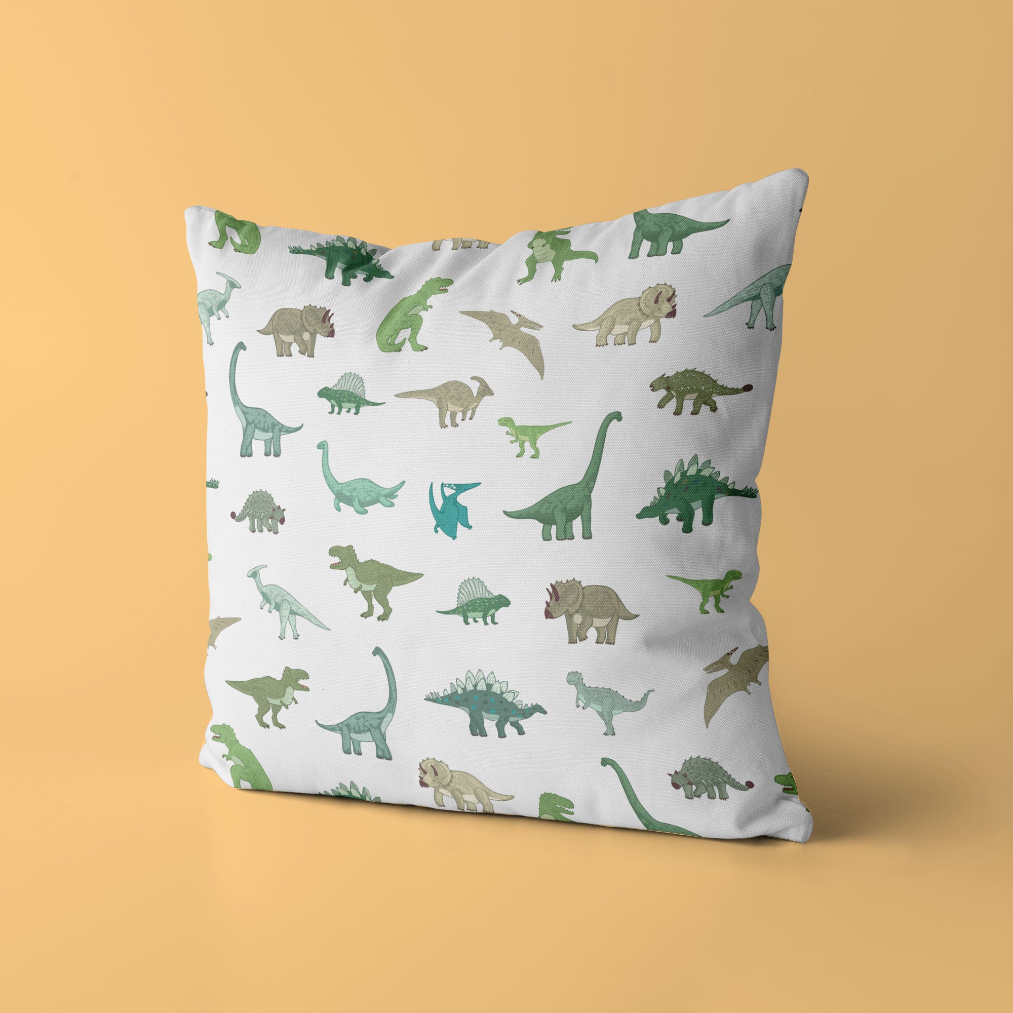 Dinosaur Kids & Nursery Throw Pillow - World of Dinos