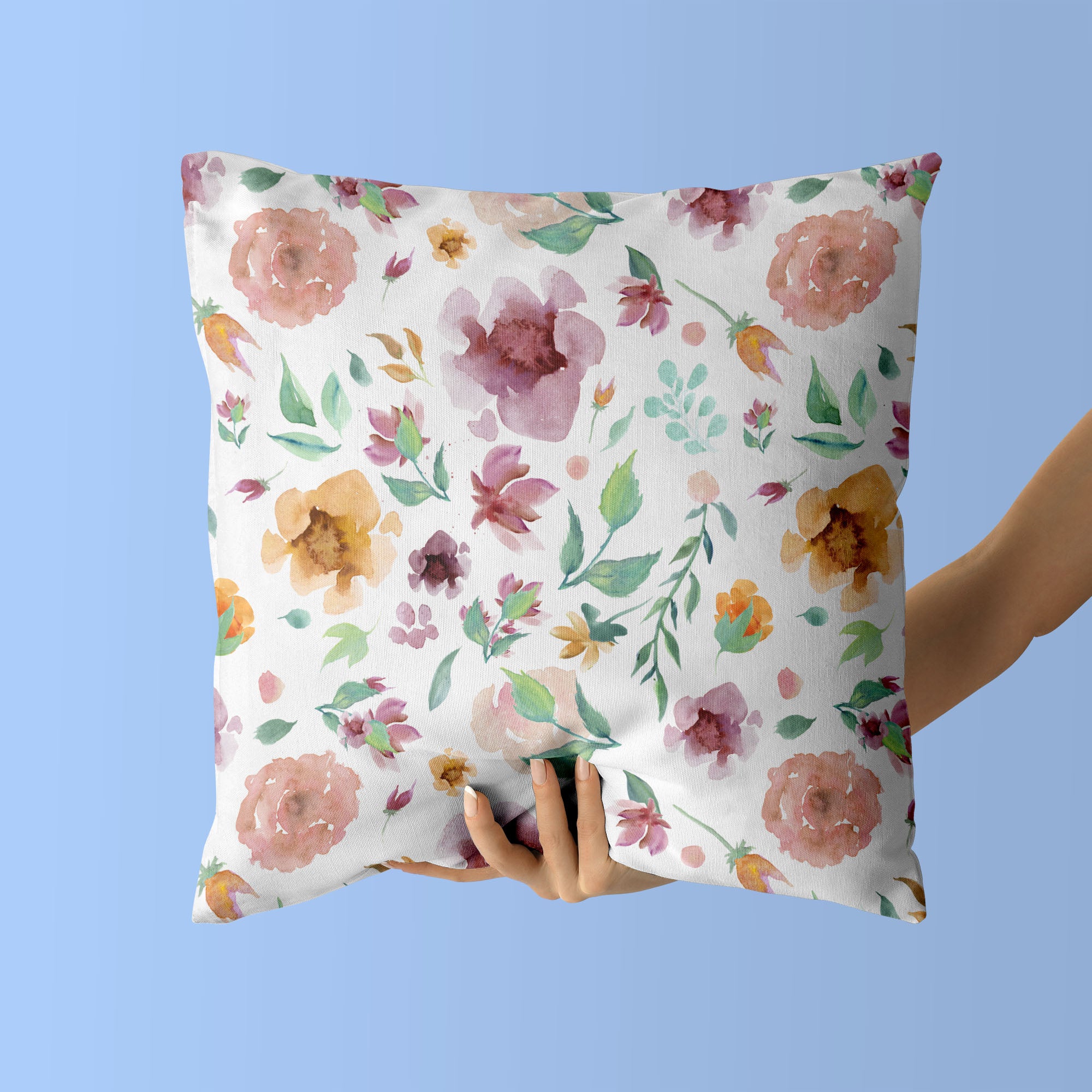 Floral Kids & Nursery Throw Pillow - Fresh Blooms