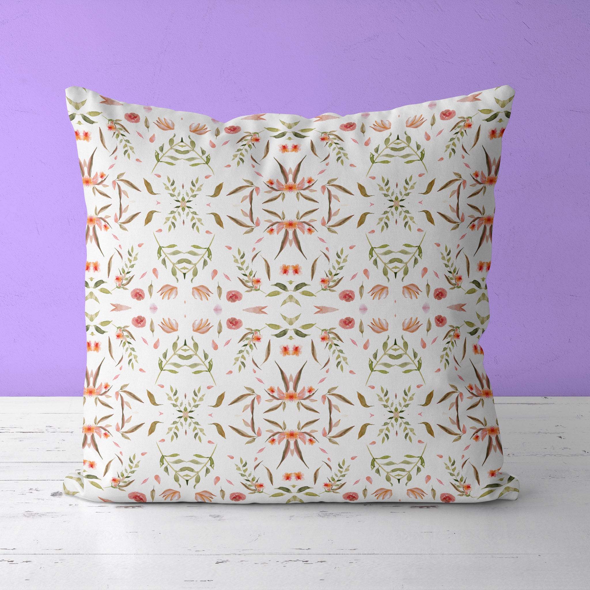 Floral Kids & Nursery Throw Pillow - Floral Reflections