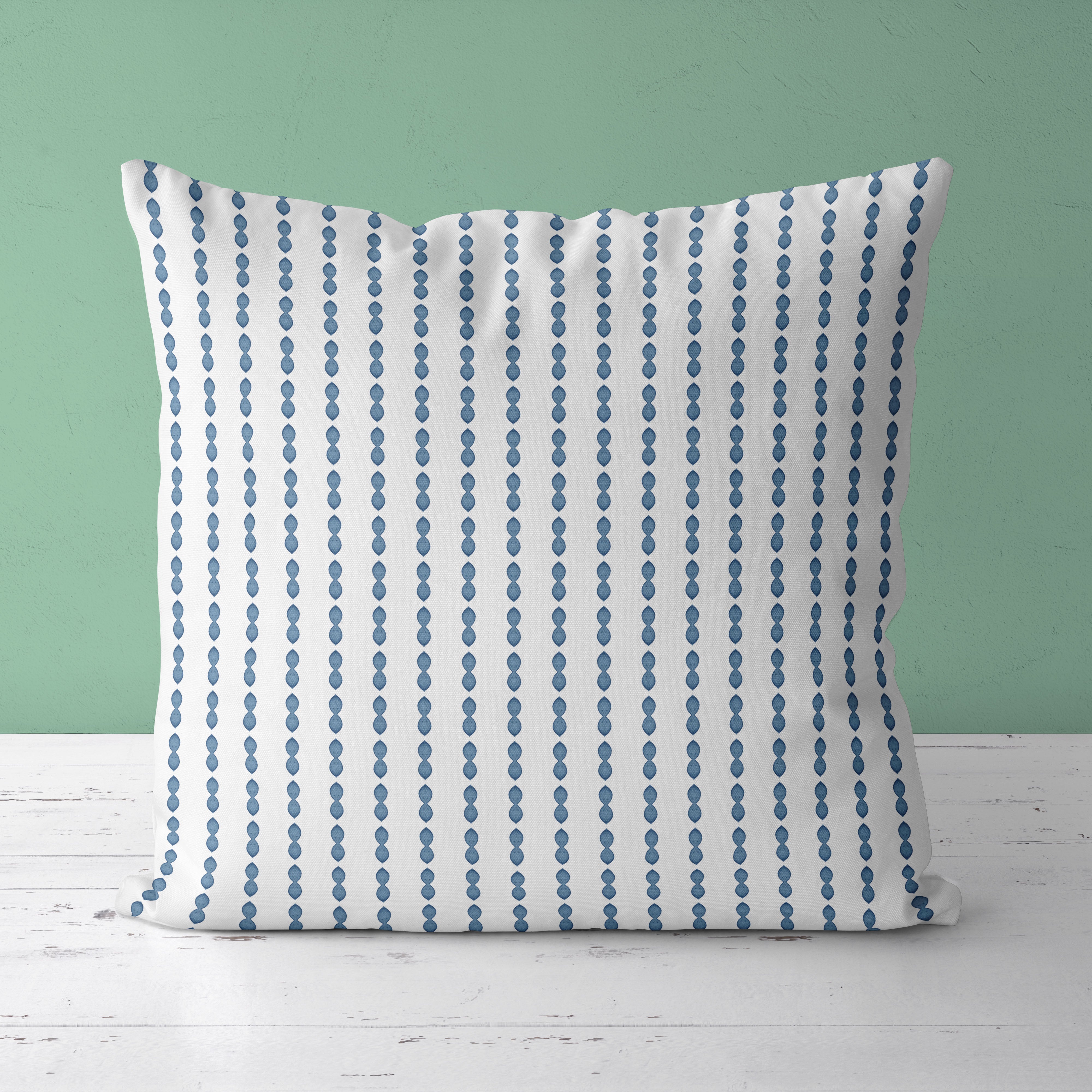 Kids & Nursery Throw Pillow - Blue Beans