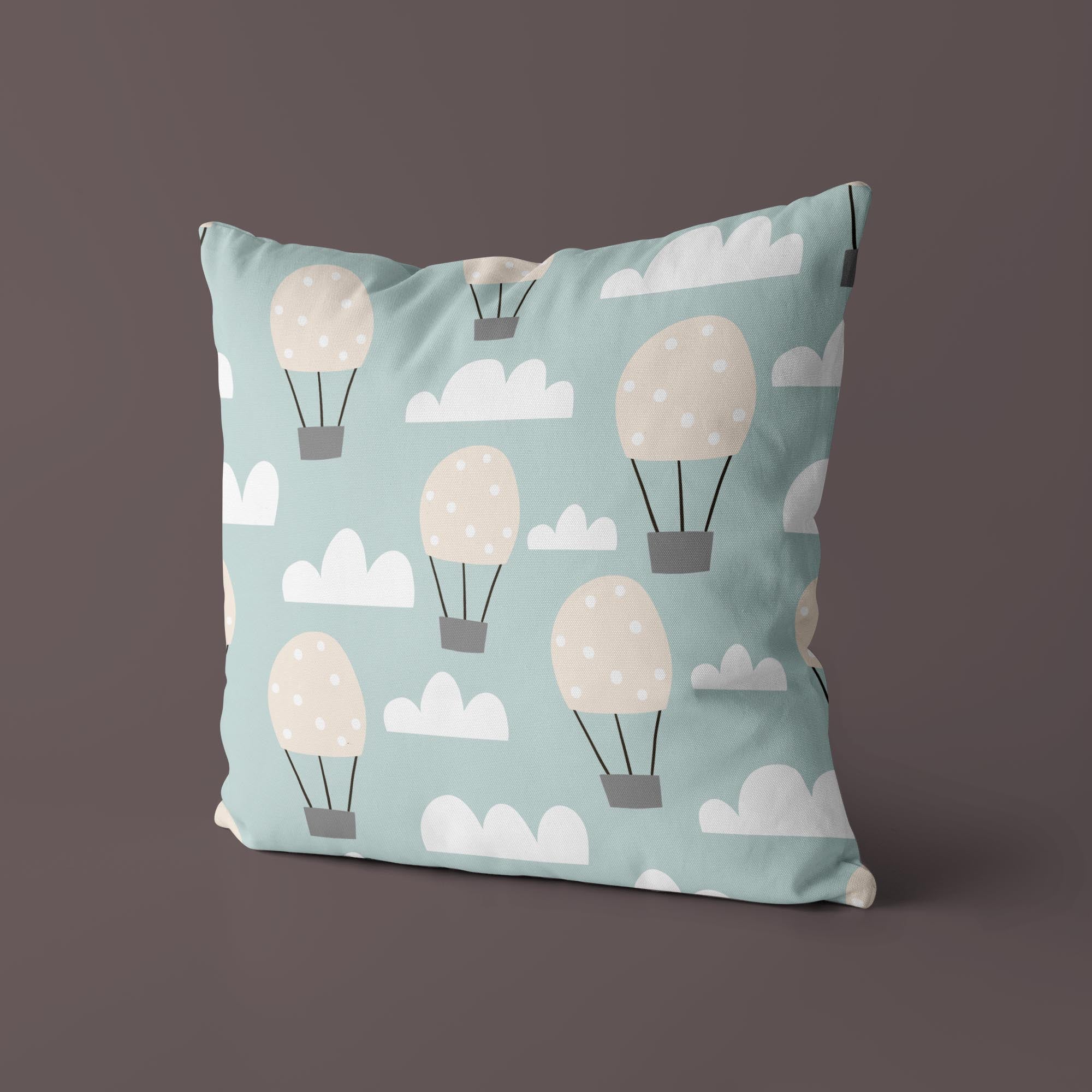 Hot Balloons Kids & Nursery Throw Pillow - Fly High