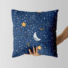 Star & Moon Kids & Nursery Throw Pillow - Star-studded
