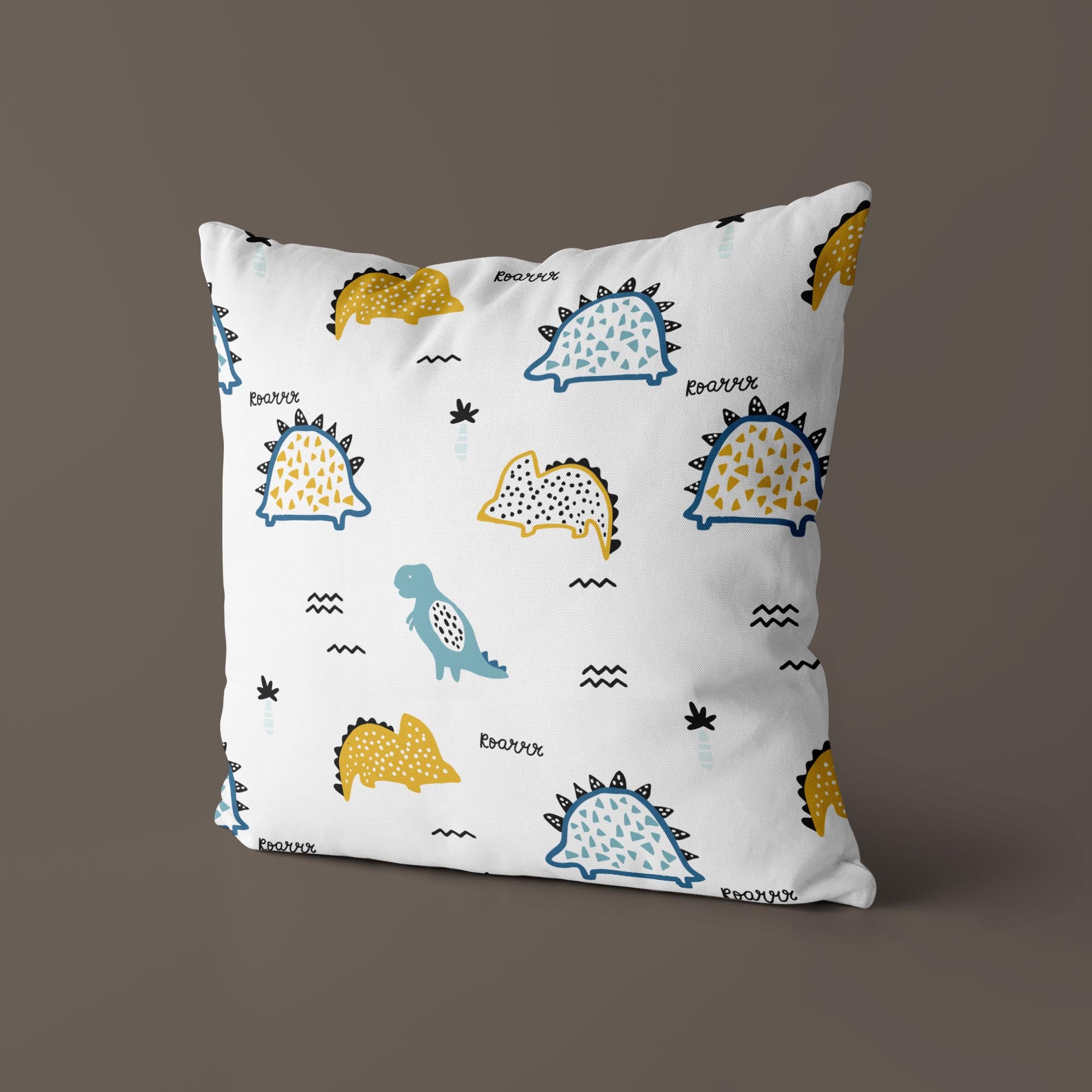 Dinosaur Kids & Nursery Throw Pillow - Hear Me Roar!