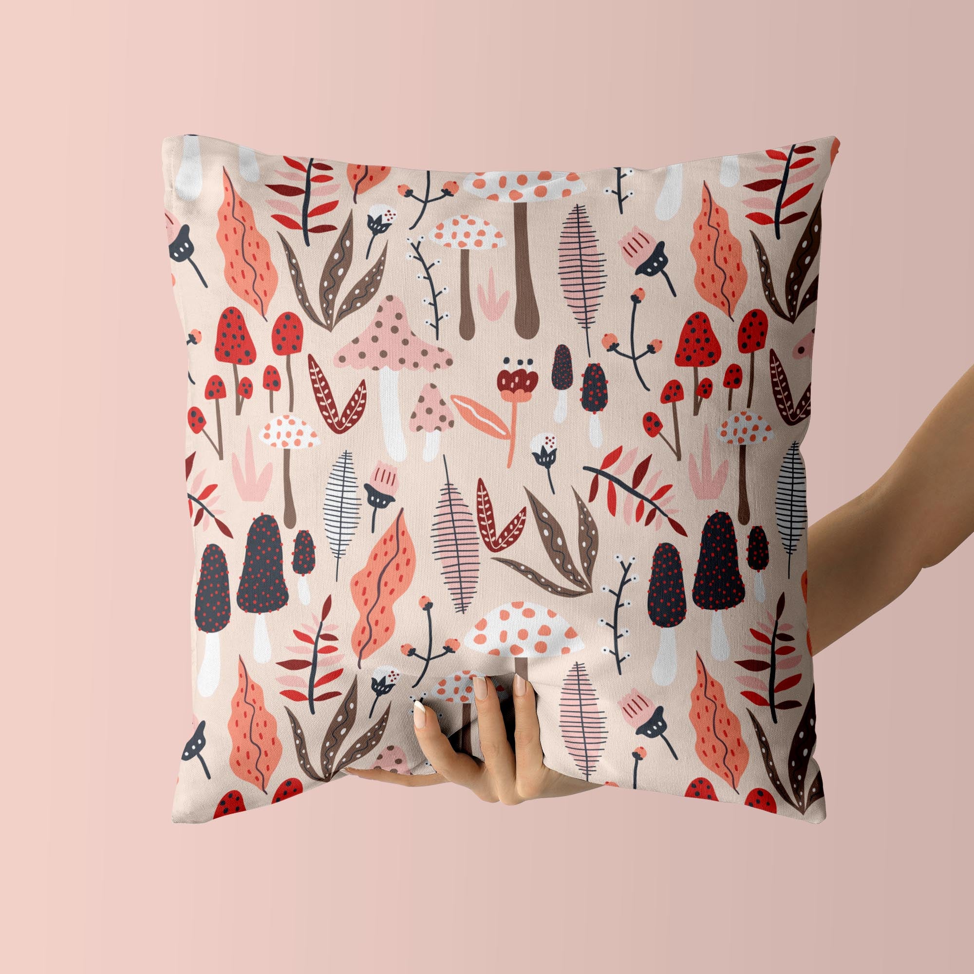 Mushroom Kids & Nursery Throw Pillow - So Mush Love