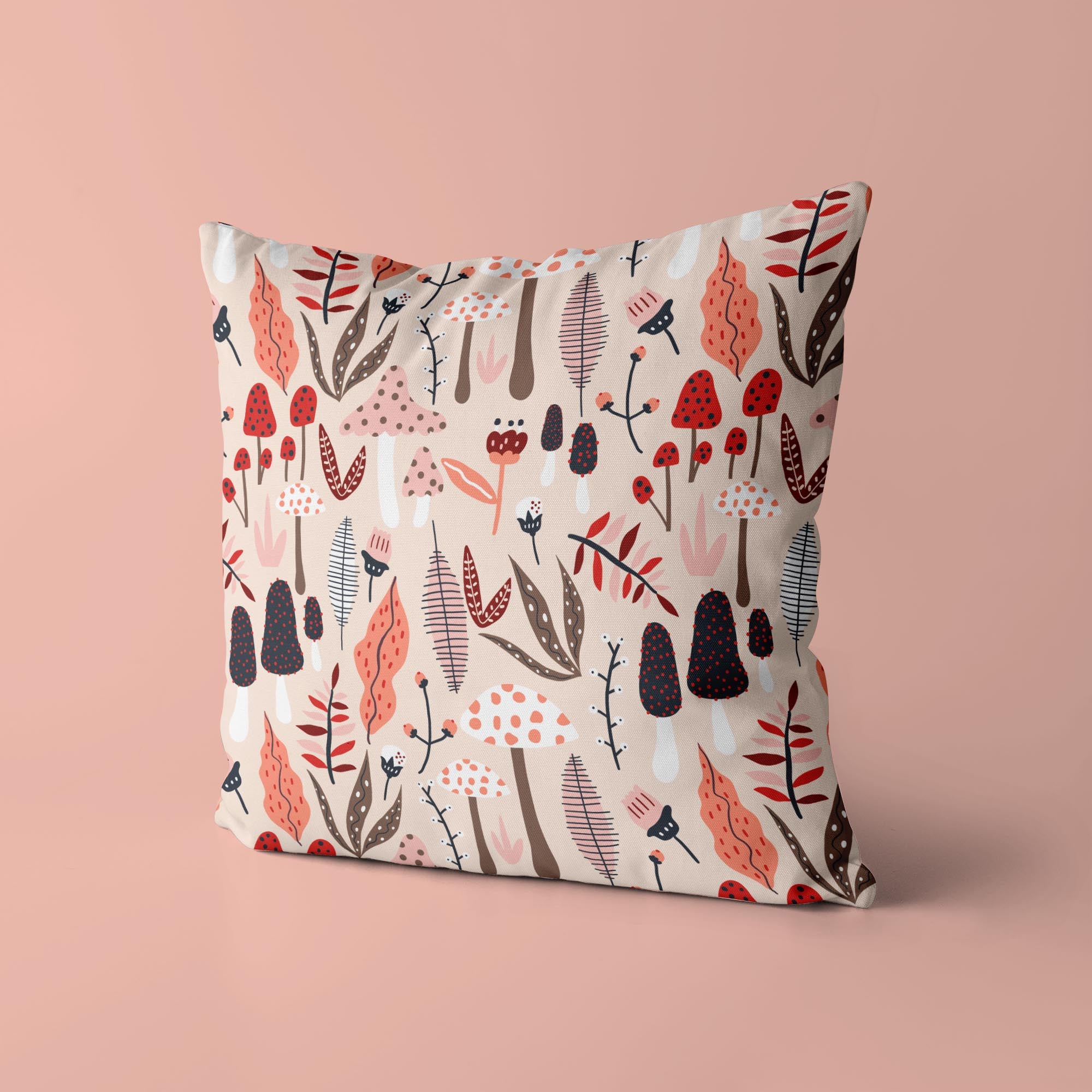 Mushroom Kids & Nursery Throw Pillow - So Mush Love