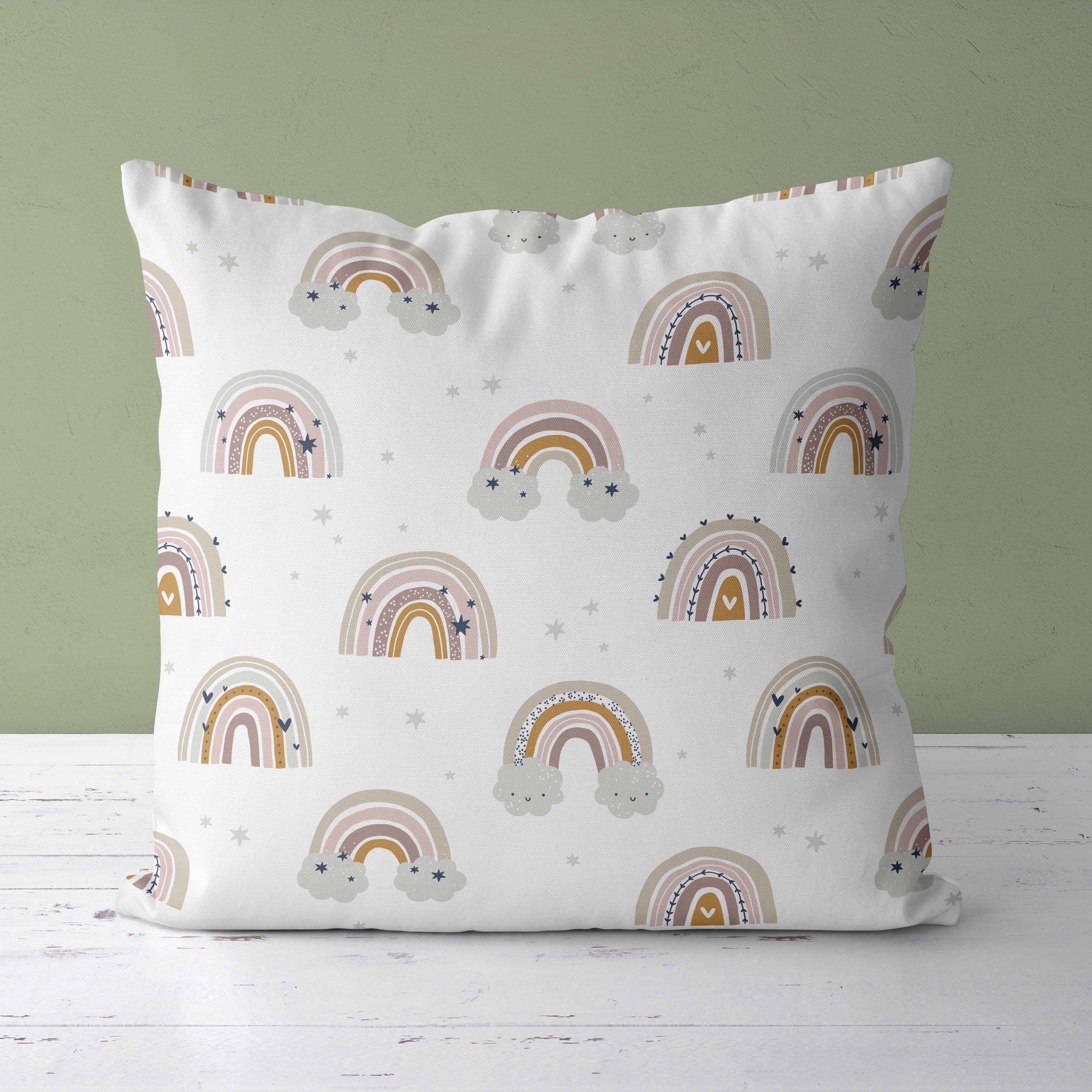 Rainbow Kids & Nursery Throw Pillow - Chasing Rainbows