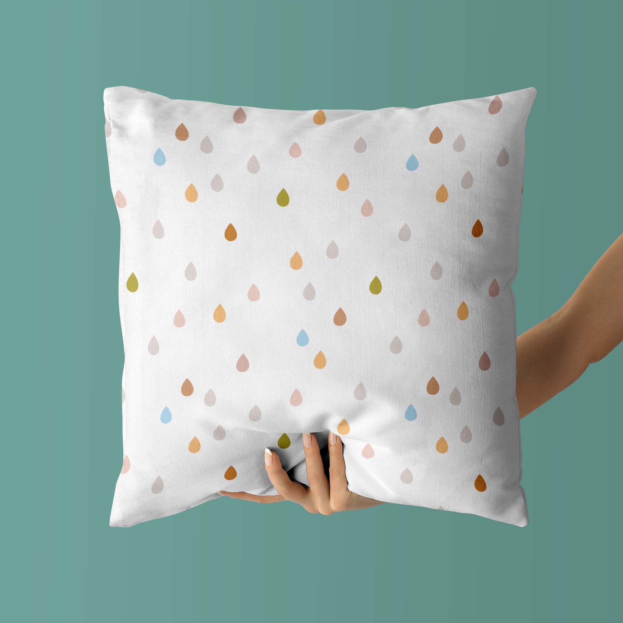 Drops Kids & Nursery Throw Pillow - Cloud Drops