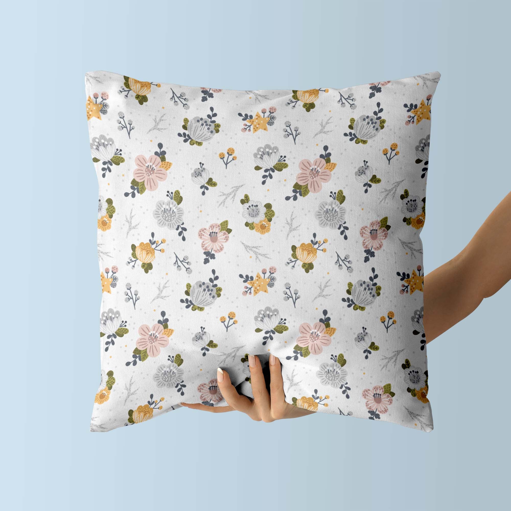 Floral Kids & Nursery Throw Pillow - Beauty Abloom