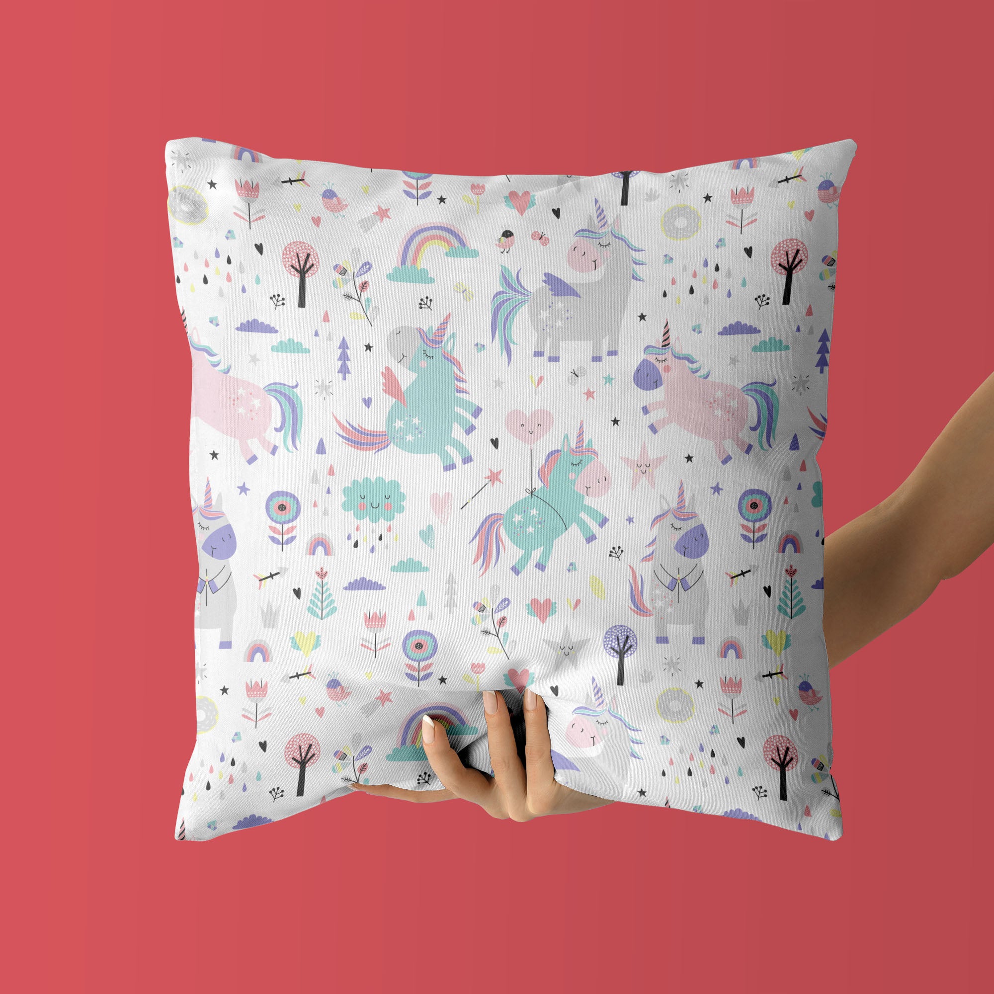 Unicorn Kids & Nursery Throw Pillow - Be a Unicorn