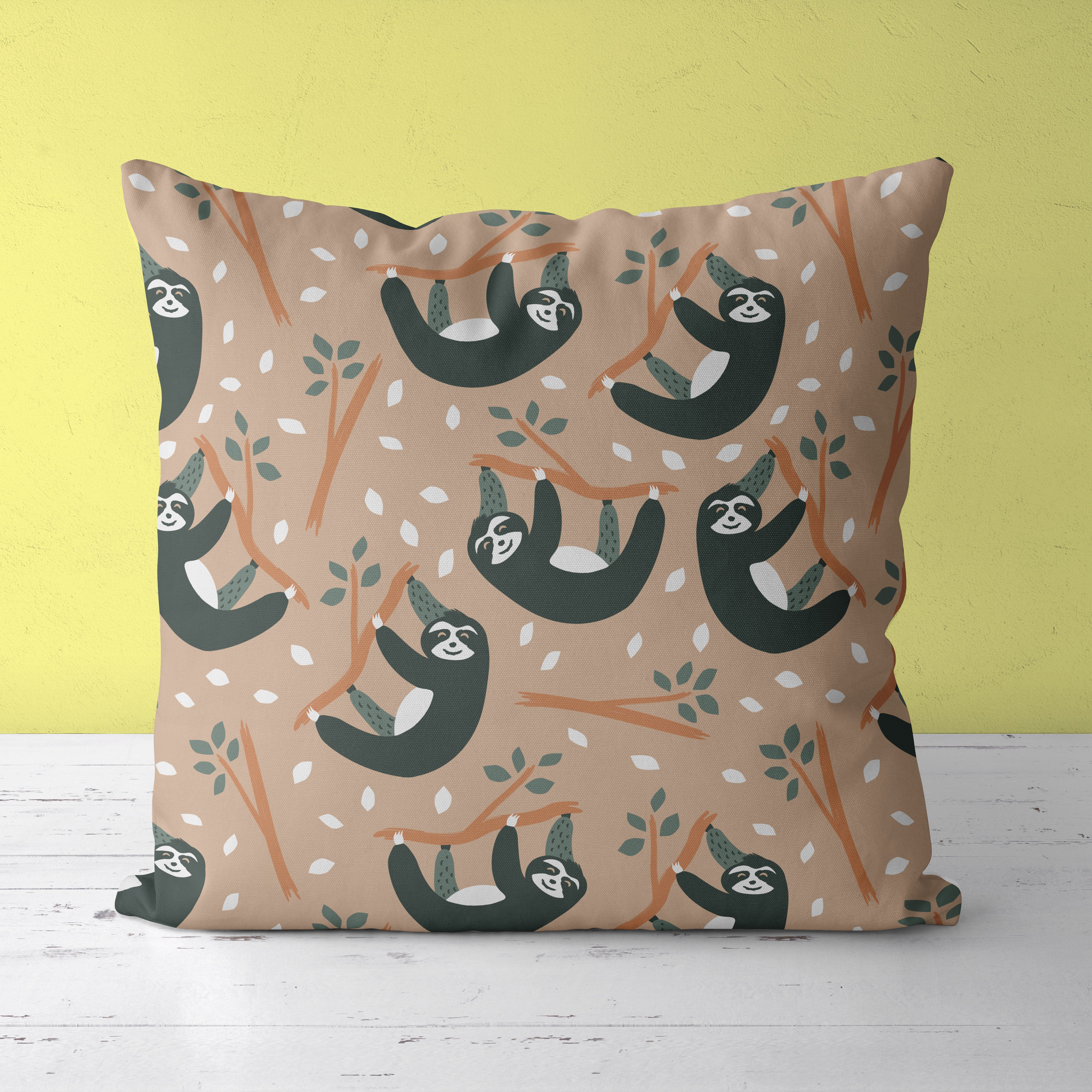 Animals Kids & Nursery Throw Pillow - Slow Pace