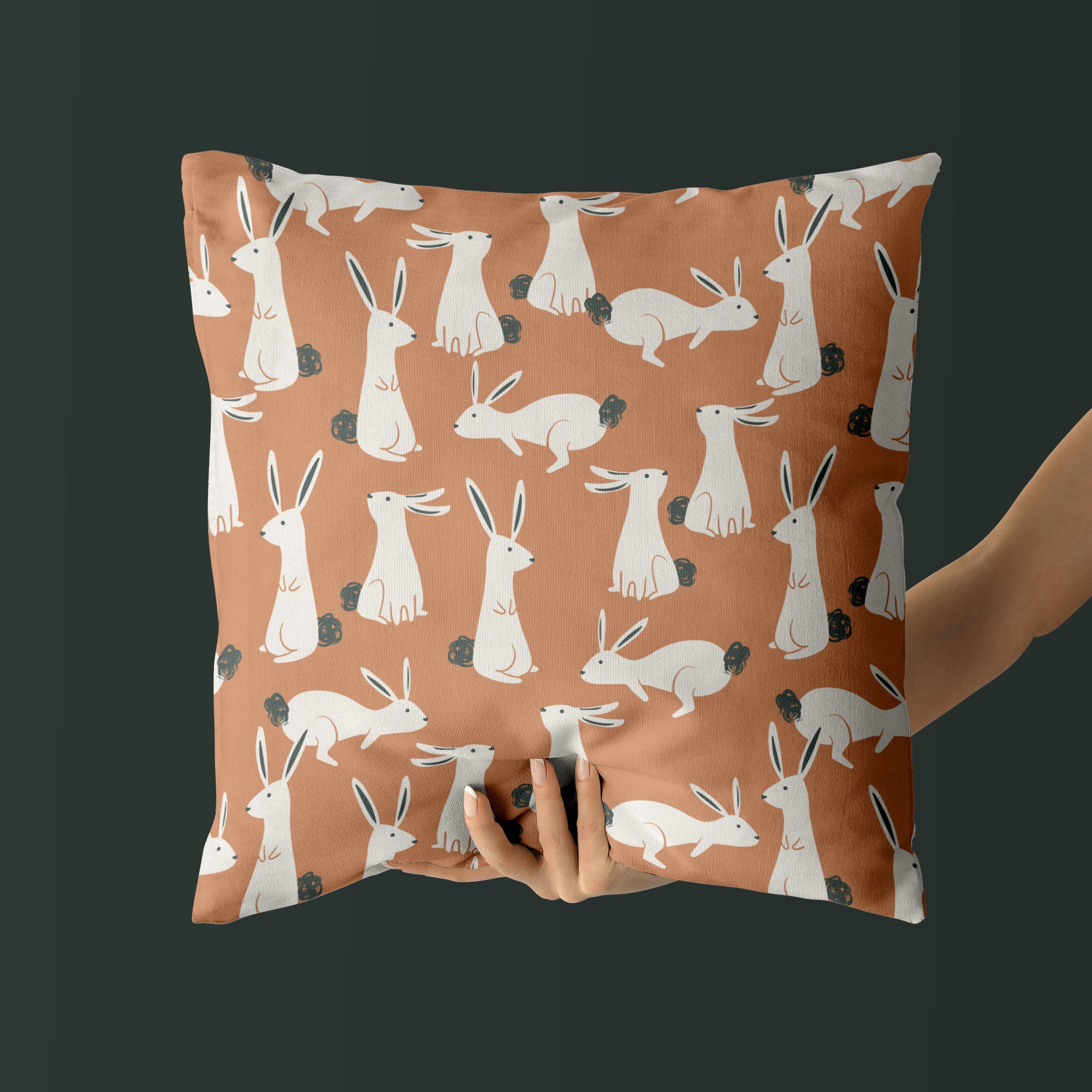 Bunny Kids & Nursery Throw Pillow - Earrisistable Fluffs