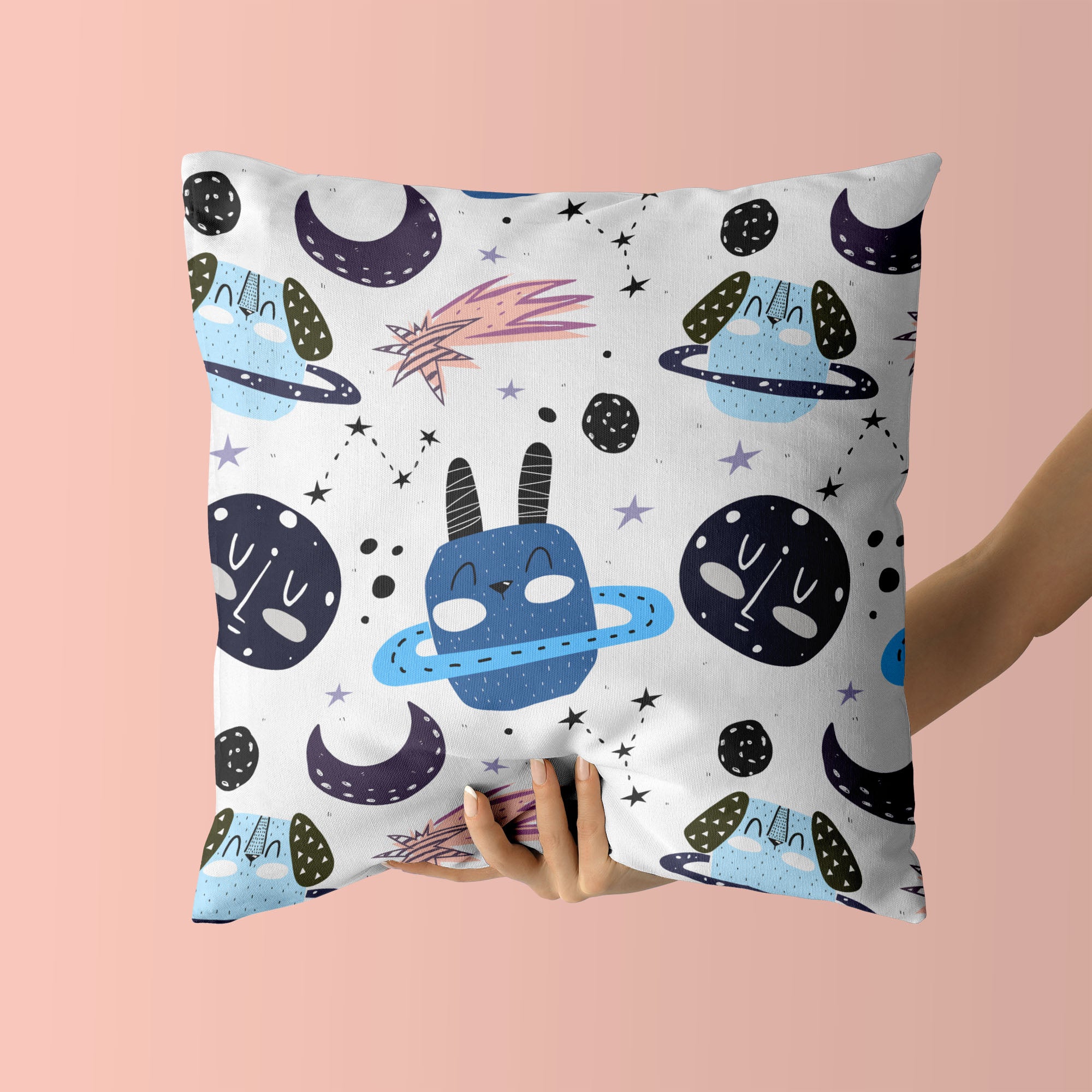 Space Kids & Nursery Throw Pillow - Intergalaxies