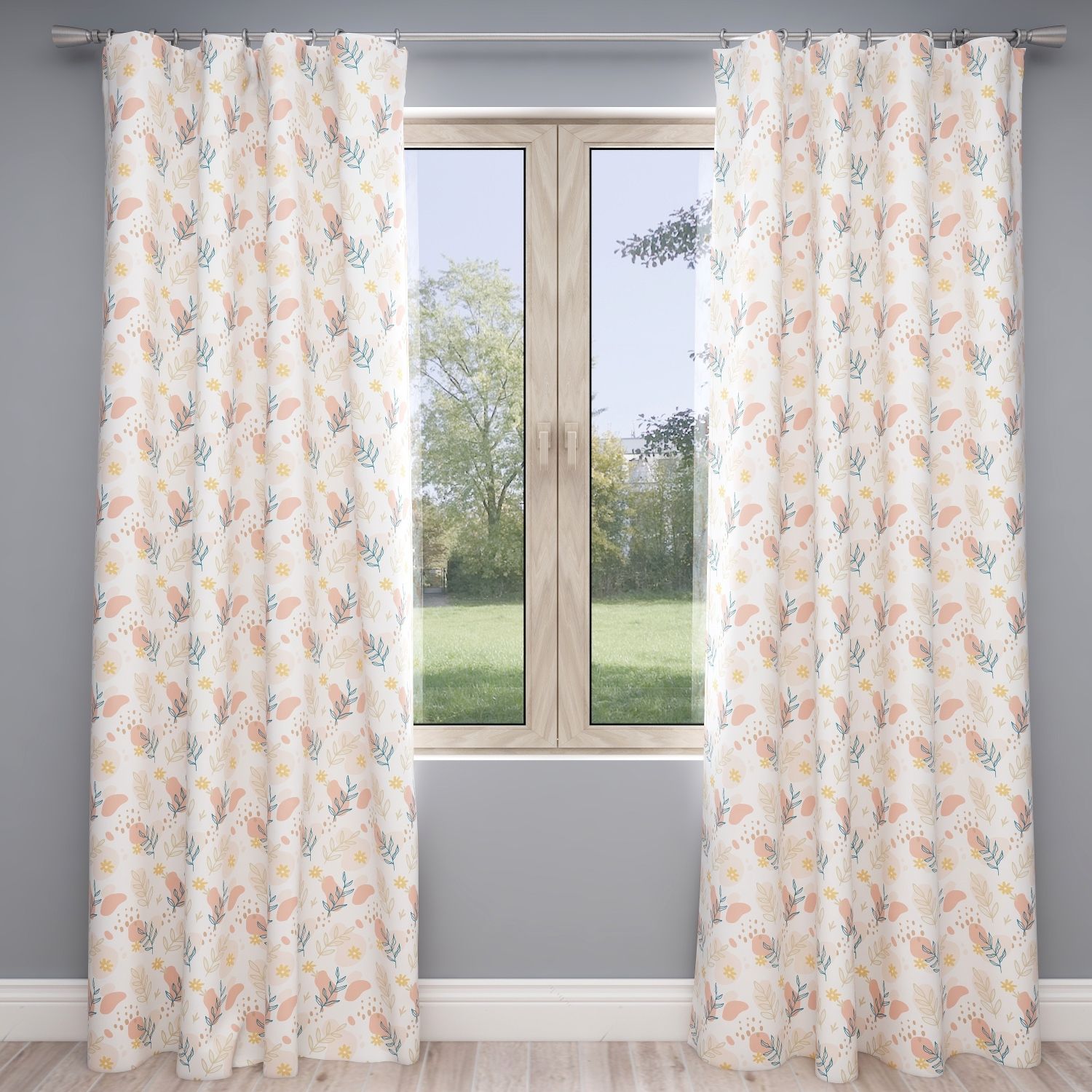 Leaves Kids & Nursery Blackout Curtains - Pinky Paradise