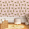 Leopard Peel and Stick or Traditional Wallpaper - Prancing Leopards
